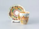 Чашка с блюдцем кофейная 165 мл.,  форма Майская, рисунок Весна золотая арт. 81.10383.00.1, 