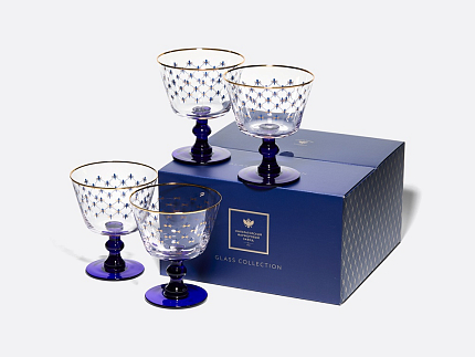 Набор (4 креманки) 380 мл Кобальтовая сетка арт. 14.11000.07