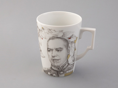 Бокал с блюдцем в подарочной упаковке, форма Гранд, рисунок Маршалы Победы Георгий Жуков, арт. 81.33243.00.1