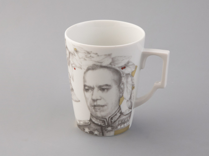 Бокал с блюдцем в подарочной упаковке, форма Гранд, рисунок Маршалы Победы Георгий Жуков, арт. 81.33243.00.1, 