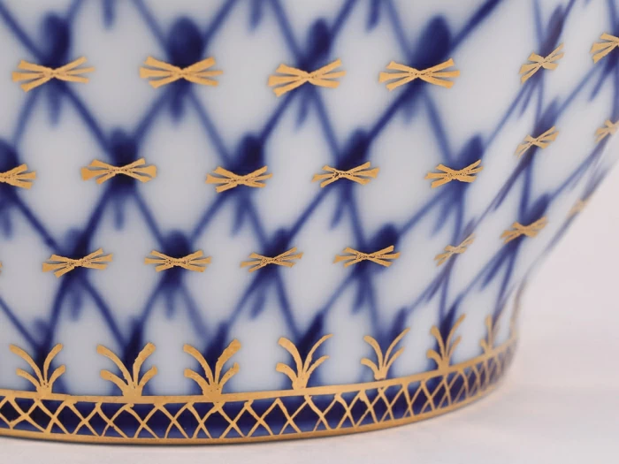 Сервиз чайный форма Тюльпан рисунок Кобальтовая сетка, 6 персон 20 предметов, арт. 81.11141.03.1, 