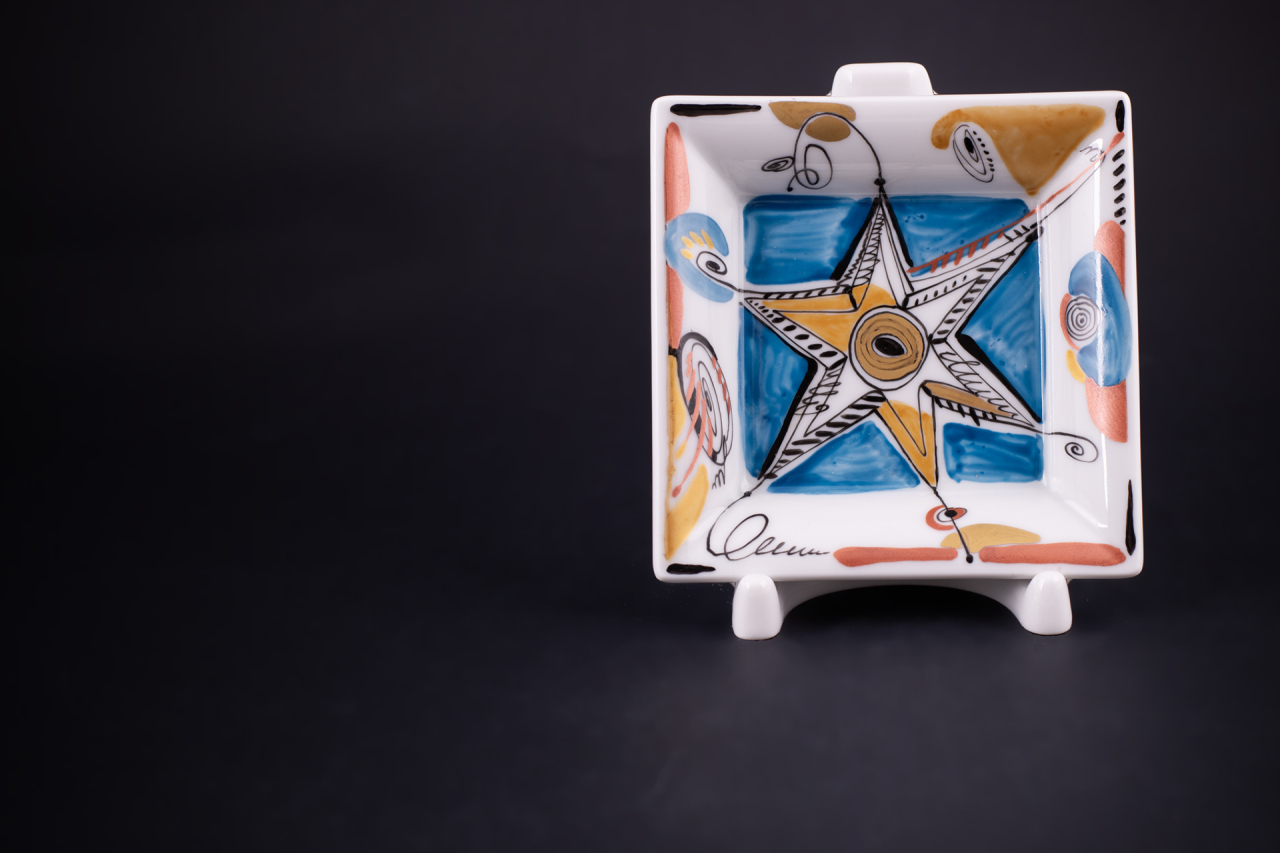 Подставка для мелочи, рисунок Звезда Рождества, форма Европейская, арт 60.06541.00.1, 