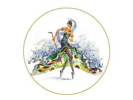 Тарелка декоративная 195 мм форма Эллипс рисунок Фея Карабос арт. 80.86803.00.1