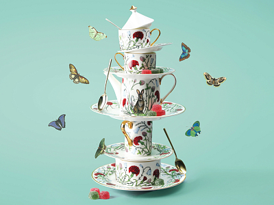 Бокал 400 мл форма Идиллия рисунок Сад Алисы, арт. 80.47611.00.1