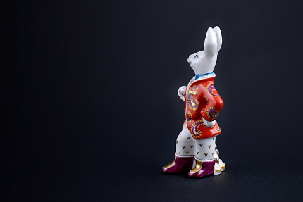 Скульптура Заяц с елкой Франт, арт 62.21240.00.1