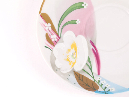 Трехпредметный комплект чайный 230 мл форма Весенняя рисунок Аромат весны арт. 81.28356.00.1