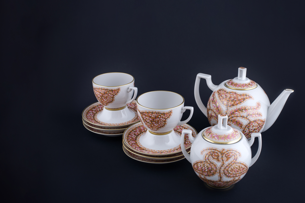 Сервиз чайный Дивный сад. День, на 6 персон, 14 предметов на форме Анданте арт 81.30457.00.1, 