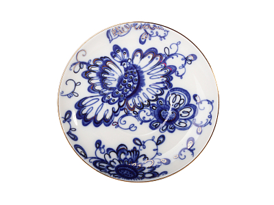 Чашка с блюдцем чайная 230 мл форма Шатровая рисунок Поющий сад арт. 81.10298.00.1