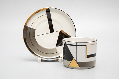 Чашка с блюдцем чайная форма Баланс рисунок Проект 2 арт. 81.28762.00.1