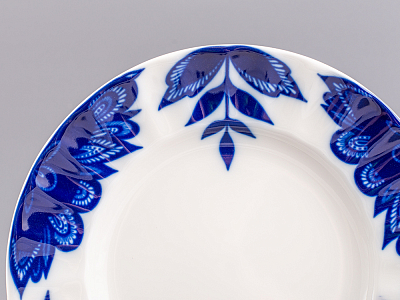 Тарелка мелкая 180 форма Шатровая рисунок Флер, арт.80.99810.00.1