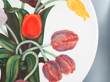 Блюдо декоративное 450 мм, форма Круглая, рисунок Весна. Тюльпаны, арт 80.88175.00.1