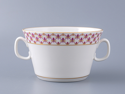 Чашка с блюдцем для бульона Молодежная Сетка-Блюз 2 арт. 81.26642.00.1