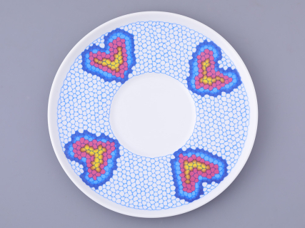 Чашка с блюдцем чайная, форма Колокол, рисунок Боа радужный, арт. 81.32688.00.1, 