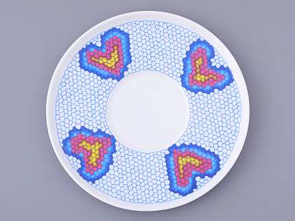 Чашка с блюдцем чайная, форма Колокол, рисунок Боа радужный, арт. 81.32688.00.1