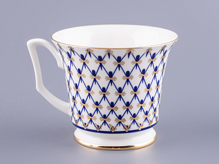 Чашка с блюдцем кофейная 145 мл форма Юлия рисунок Кобальтовая сетка арт. 81.20119.00.1
