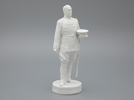 Скульптура Маршал Жуков Г.К., в подарочной упаковке, Белый бисквит, арт. 81.33453.00.1