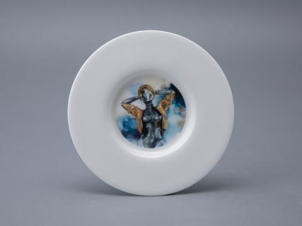 Бокал с блюдцем и крышкой 400мл в подарочной упаковке, форма Топ, рисунокAtomic Heart (Атомное Сердце) 1, арт 81.34448.00.1, 