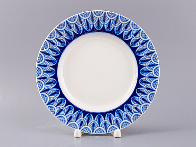 Тарелка мелкая 180 форма Шатровая рисунок Ажур, арт.80.99809.00.1