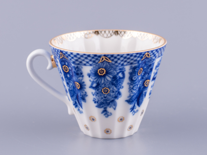 Чашка с блюдцем чайная 235 мл форма Лучистая рисунок Корзиночка арт. 81.10303.00.1, 