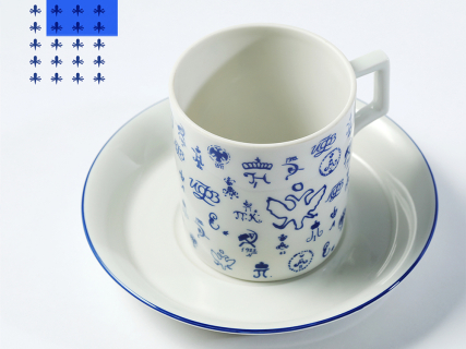 Подарочный набор Чашка с блюдцем чайная, форма Гербовая, рисунок Лого 2, арт 81.32932.00.1, 