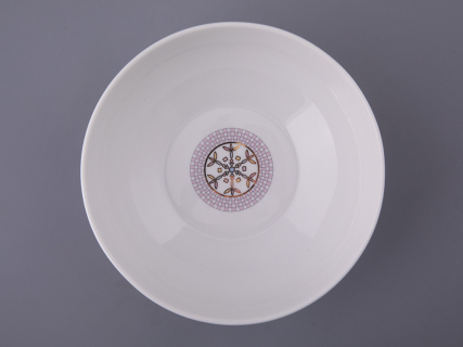 Салатник 200 мм, форма Утро, рисунок Морозный январь красная, арт. 80.48361.00.1, 