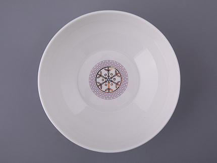 Салатник 200 мм, форма Утро, рисунок Морозный январь красная, арт. 80.48361.00.1