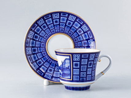 Чашка с блюдцем чайная 220 мл форма Банкетная рисунок Египетский мост арт. 81.16040.00.1, 