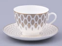 Чашка с блюдцем чайная форма Весенняя 2 рисунок Саламандра Грей, арт. 81.31631.00.1, 