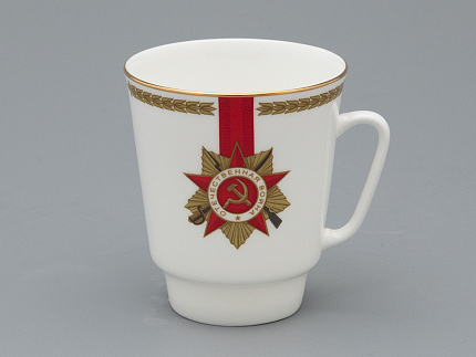 Чашка с блюдцем 165 мл., , форма Майская, рисунок 80 лет Победы, арт 81.34115.00.1