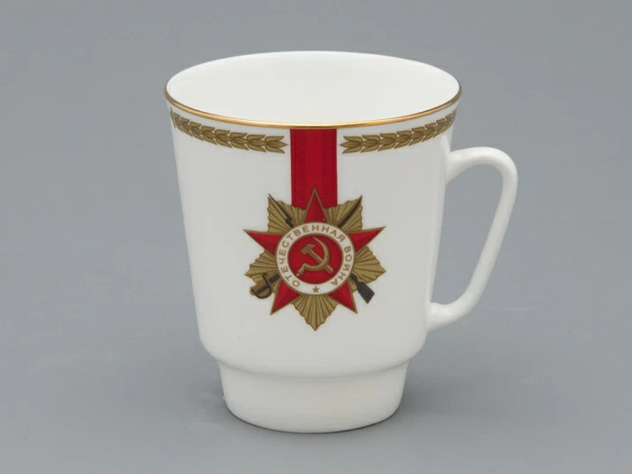 Чашка с блюдцем 165 мл., , форма Майская, рисунок 80 лет Победы, арт 81.34115.00.1, 