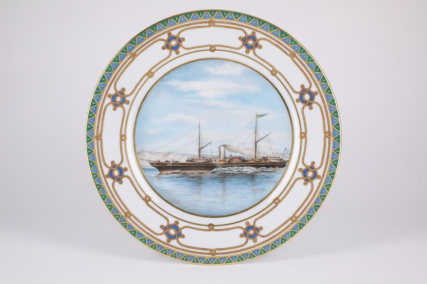 Блюдо круглое 320 форма Европейская-2 рисунок Морская держава. Штандарт, арт. 80.98172.00.1, 