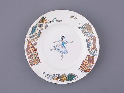 Трехпредметный комплект 165 мл форма Майская рисунок Балет Жизель, арт. 81.17154.00.1