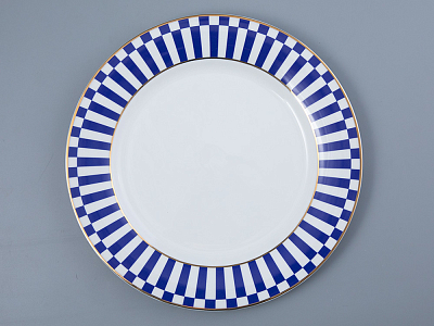 Тарелка плоская 270 мм Стандартная-2 рисунок Да и нет Синий арт. 80.44732.00.1