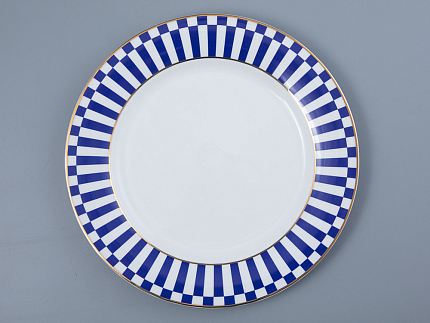 Тарелка плоская 270 мм Стандартная-2 рисунок Да и нет Синий арт. 80.44732.00.1