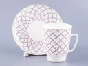 Чашка с блюдцем кофейная 165 мл.,  форма форма Майская,рисунок Розовая сетка арт. 81.13631.00.1, 