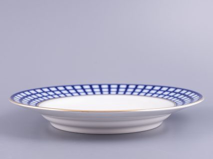 Тарелка 220 мм Глубокая Кобальтовая клетка арт. 80.04052.00.1, 