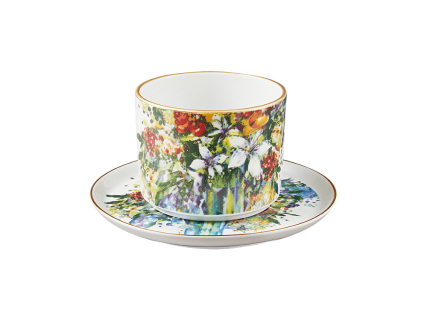 Чашка с блюдцем чайная форма Баланс рисунок Весенний букет/Spring Bouquet арт. 81.29232.00.1, 