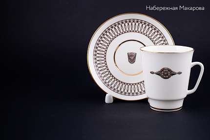 Чашка с блюдцем Кружево города, форма Майская, арт 61.21019.00.1