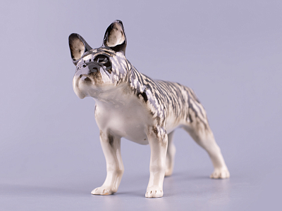 Скульптура Серый Французский бульдог арт. 82.89346.00.1