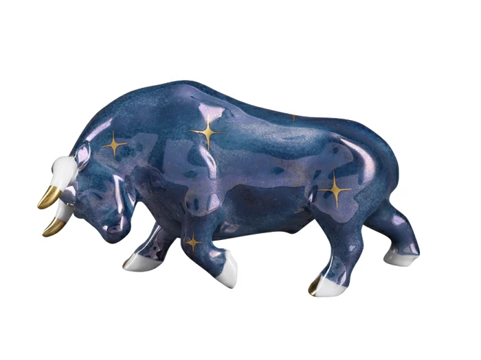 Скульптура Коррида бык Синий со звездами, арт. 82.36584.00.1, 