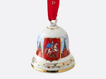 Колокольчик в подарочной упаковке, форма Петелька, рисунок Московский Кремль, арт. 81.11539.00.1