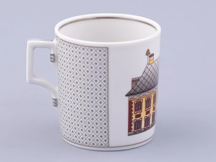 Чашка с блюдцем чайная, форма Гербовая, рисунок Серебряный город 6, арт. 81.32589.00.1, 