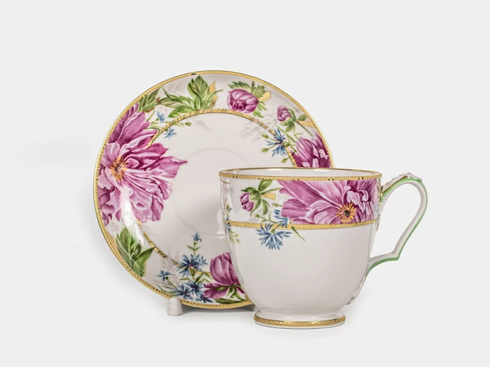 Сервиз чайный на 6 персон 14 предметов, форма Александр III рисунок Дыхание лета, арт. 61.21074.00.5, 