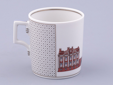 Чашка с блюдцем чайная, форма Гербовая, рисунок Серебряный город 5, арт. 81.32588.00.1