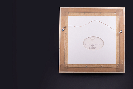 Пласт в багете 350х350 мм, рисунок Аисты арт 80.88248.00.1