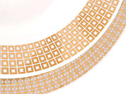 Тарелка мелкая 270 форма Гладкая рисунок Зазеркалье. Полосы , арт. 80.99938.00.1