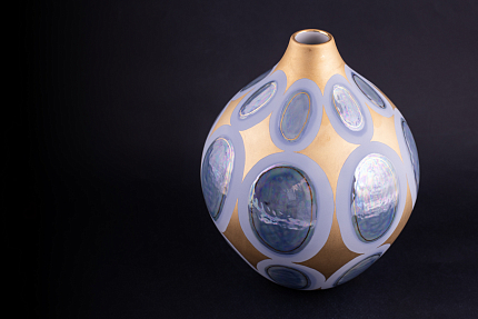 Ваза Золотая, на форме Круглая, арт 60.16363.00.1