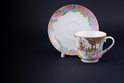 Сервиз чайный 5 предметов на 2 персоны, Город золотой, форма Банкетная, арт 61.21021.00.1