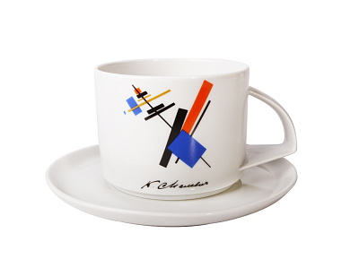 Чашка с блюдцем чайная 280 мл форма Баланс рисунок Малевич арт. 81.21418.00.1