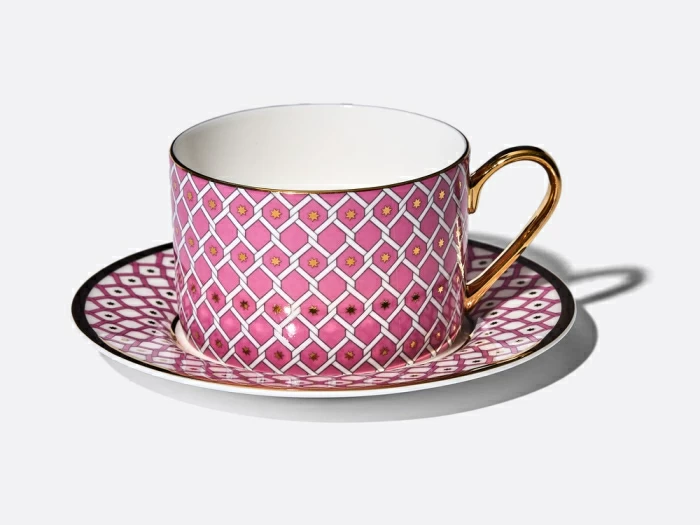 Чашка с блюдцем 250 мл форма Идиллия рисунок Астра 2, арт. 81.32373.00.1, 